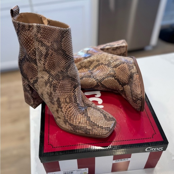 Circus by Sam Edelman Snakeskin Heeled Boots - Picture 4 of 7
